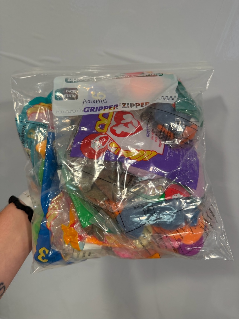 Ty Beanie Babies Assorted Plush Bundle - Purple, Blue, Orange aquatic McDonald’s